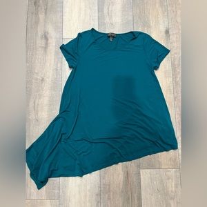 Forever 21+ Plus Sizes Turquoise T-Shirt Size 1X